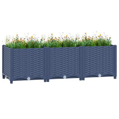 vidaXL Raised Bed 120x40x38 cm Polypropylene
