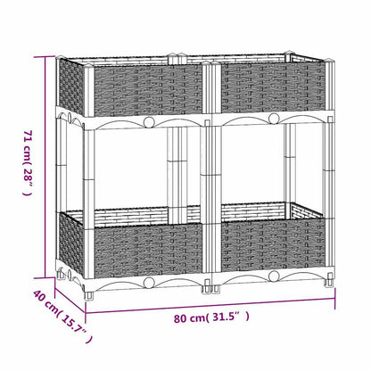 vidaXL Raised Bed 80x40x71 cm Polypropylene