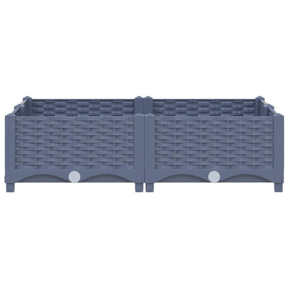 vidaXL Raised Bed 80x80x23 cm Polypropylene