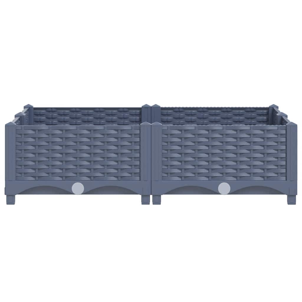 vidaXL Raised Bed 80x80x23 cm Polypropylene
