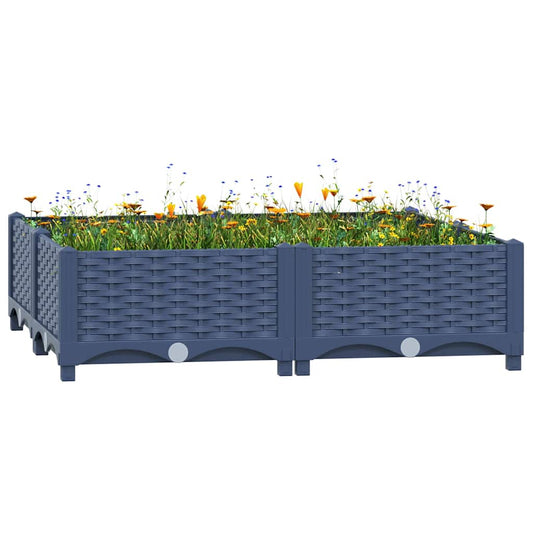 310410 vidaXL Raised Bed 80x80x23 cm Polypropylene