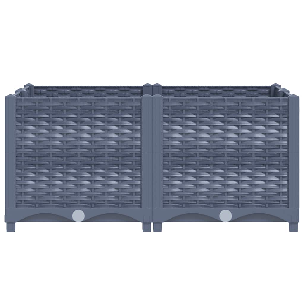 vidaXL Raised Bed 80x80x38 cm Polypropylene