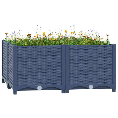 vidaXL Raised Bed 80x80x38 cm Polypropylene