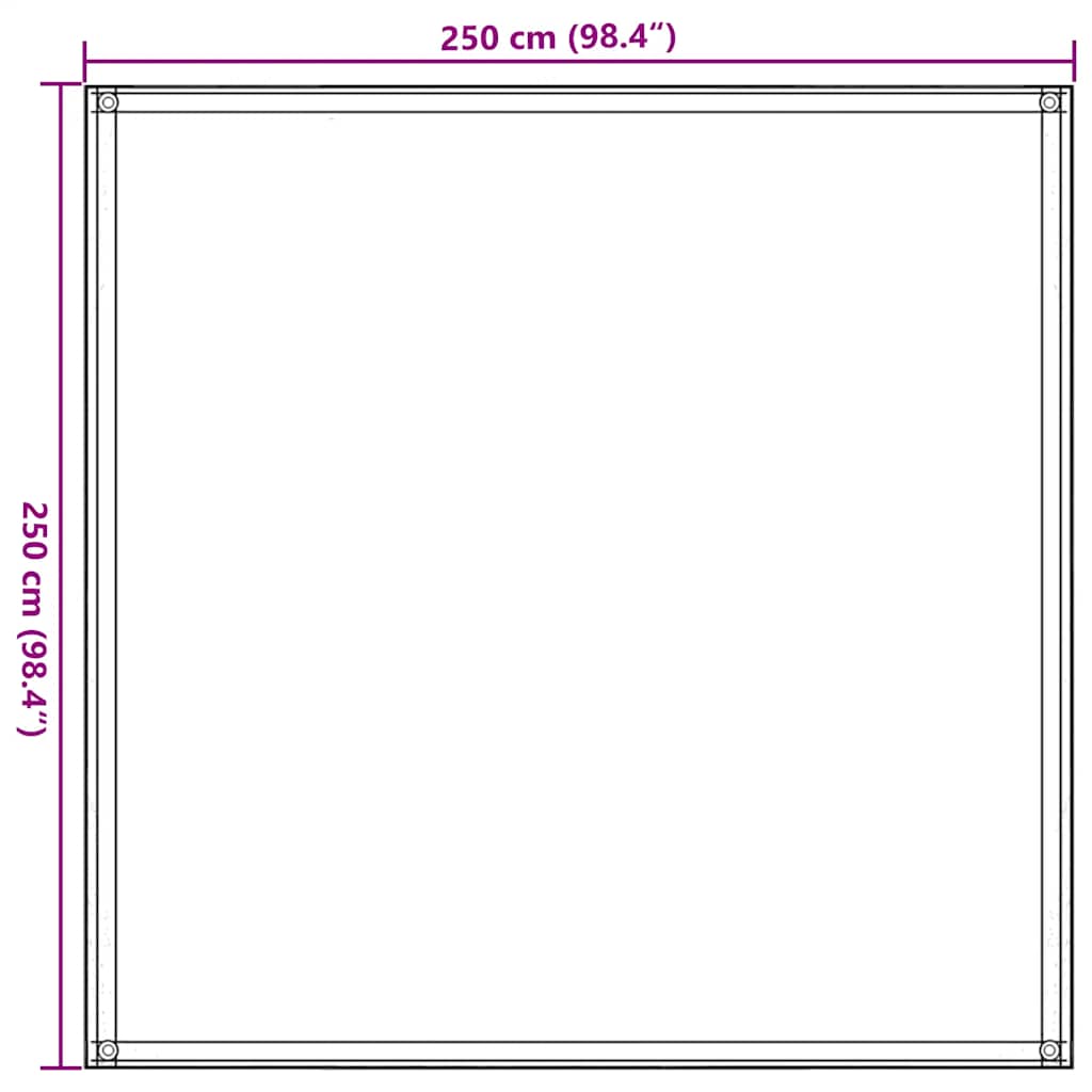 310680 vidaXL Tent Carpet 250x250 cm Anthracite HDPE