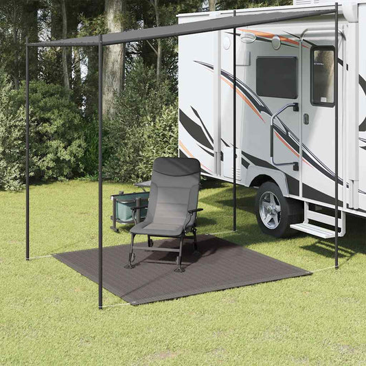 310680 vidaXL Tent Carpet 250x250 cm Anthracite HDPE