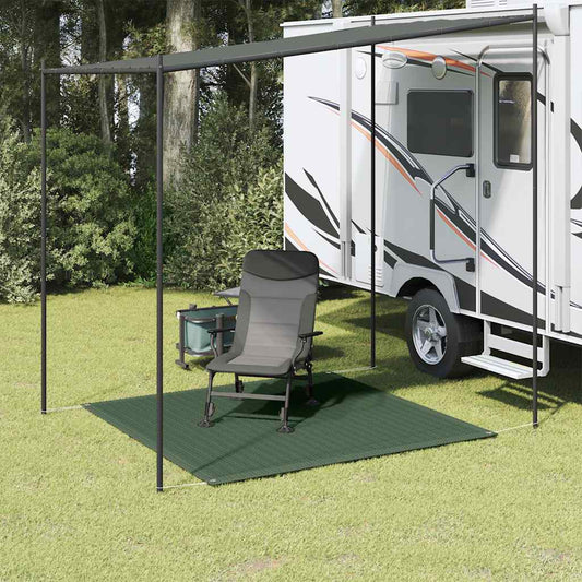 310696 vidaXL Tent Carpet 200x200 cm Dark Green