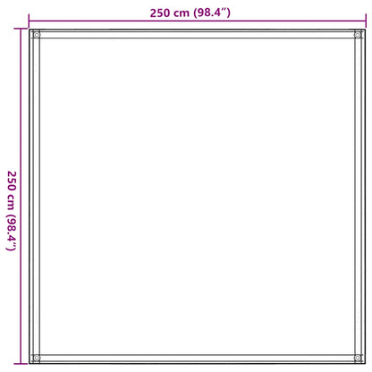 vidaXL Tent Carpet 250x250 cm Dark Green