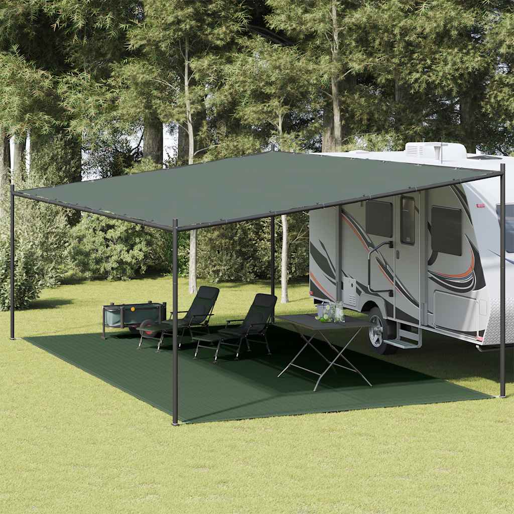vidaXL Tent Carpet 400x700 cm Dark Green HDPE