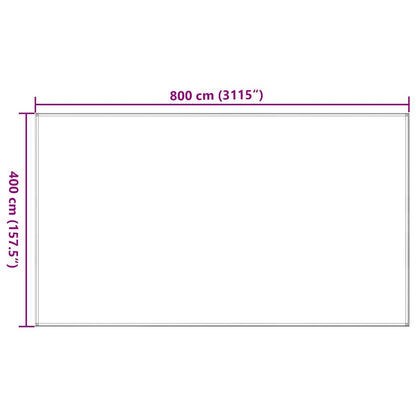 vidaXL Tent Carpet Beige 400x800 cm HDPE