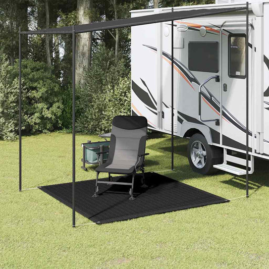 310776 vidaXL Tent Carpet 200x200 cm Black