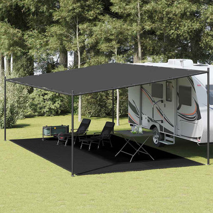 vidaXL Tent Carpet 400x700 cm Black HDPE
