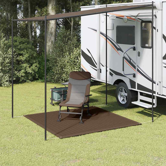 310796 vidaXL Tent Carpet 200x200 cm Brown