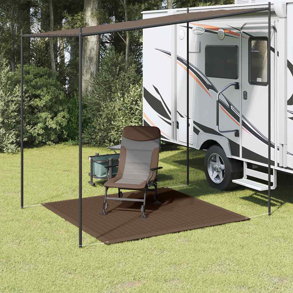 vidaXL Tent Carpet 250x250 cm Brown