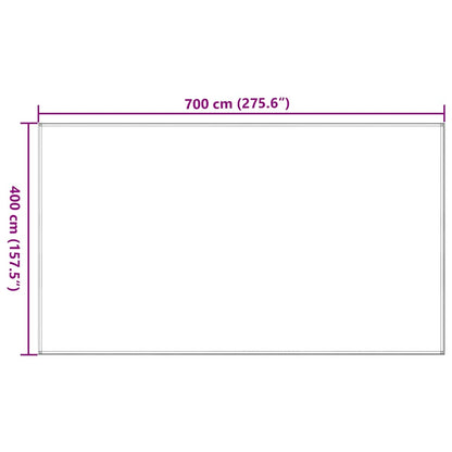 vidaXL Tent Carpet 400x700 cm Brown