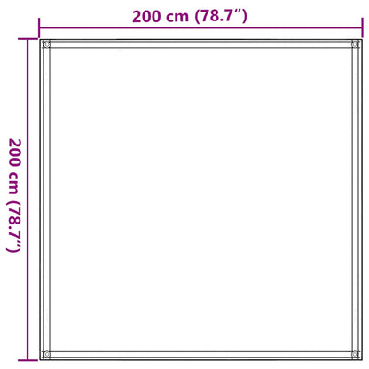 vidaXL Tent Carpet 200x200 cm Anthracite and White