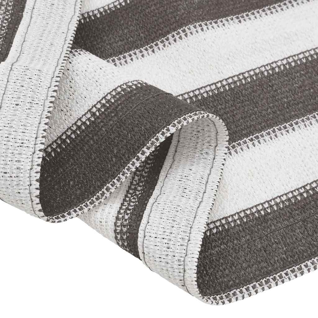 vidaXL Tent Carpet 200x400 cm Anthracite and White