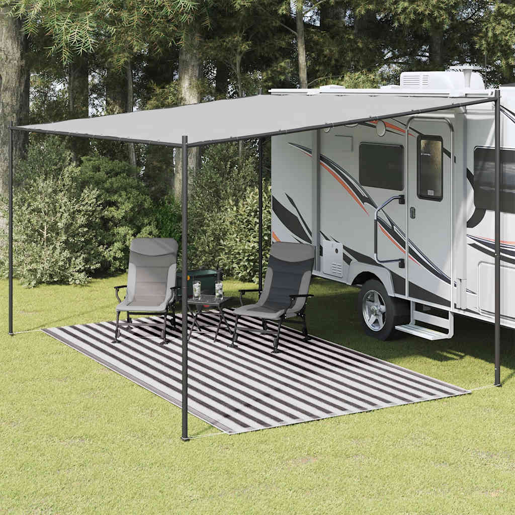 vidaXL Tent Carpet 200x400 cm Anthracite and White