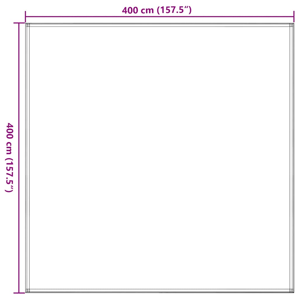 vidaXL Tent Carpet Anthracite and White 400x400 cm HDPE