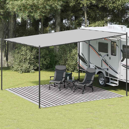 vidaXL Tent Carpet Anthracite and White 400x400 cm HDPE