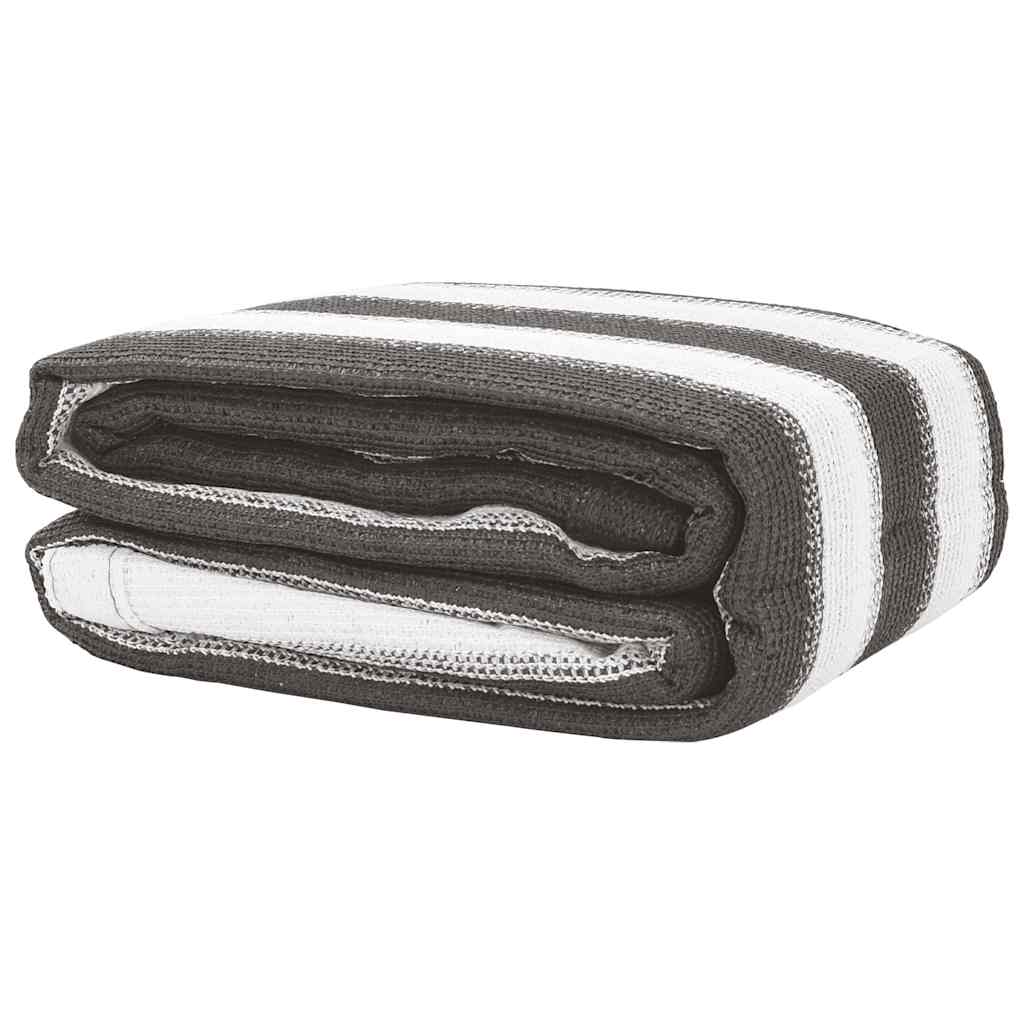 vidaXL Tent Carpet Anthracite and White 400x500 cm HDPE