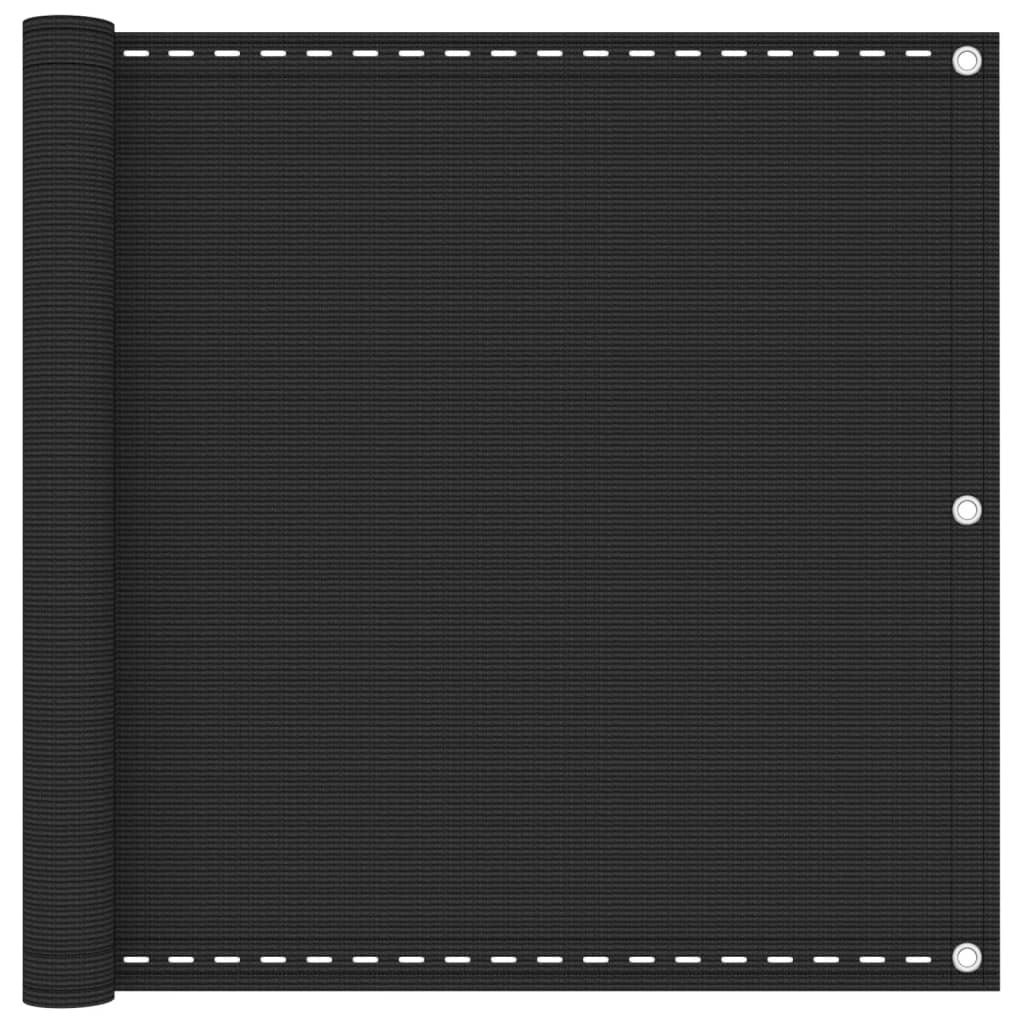 vidaXL Balcony Screen Anthracite 90x500 cm HDPE