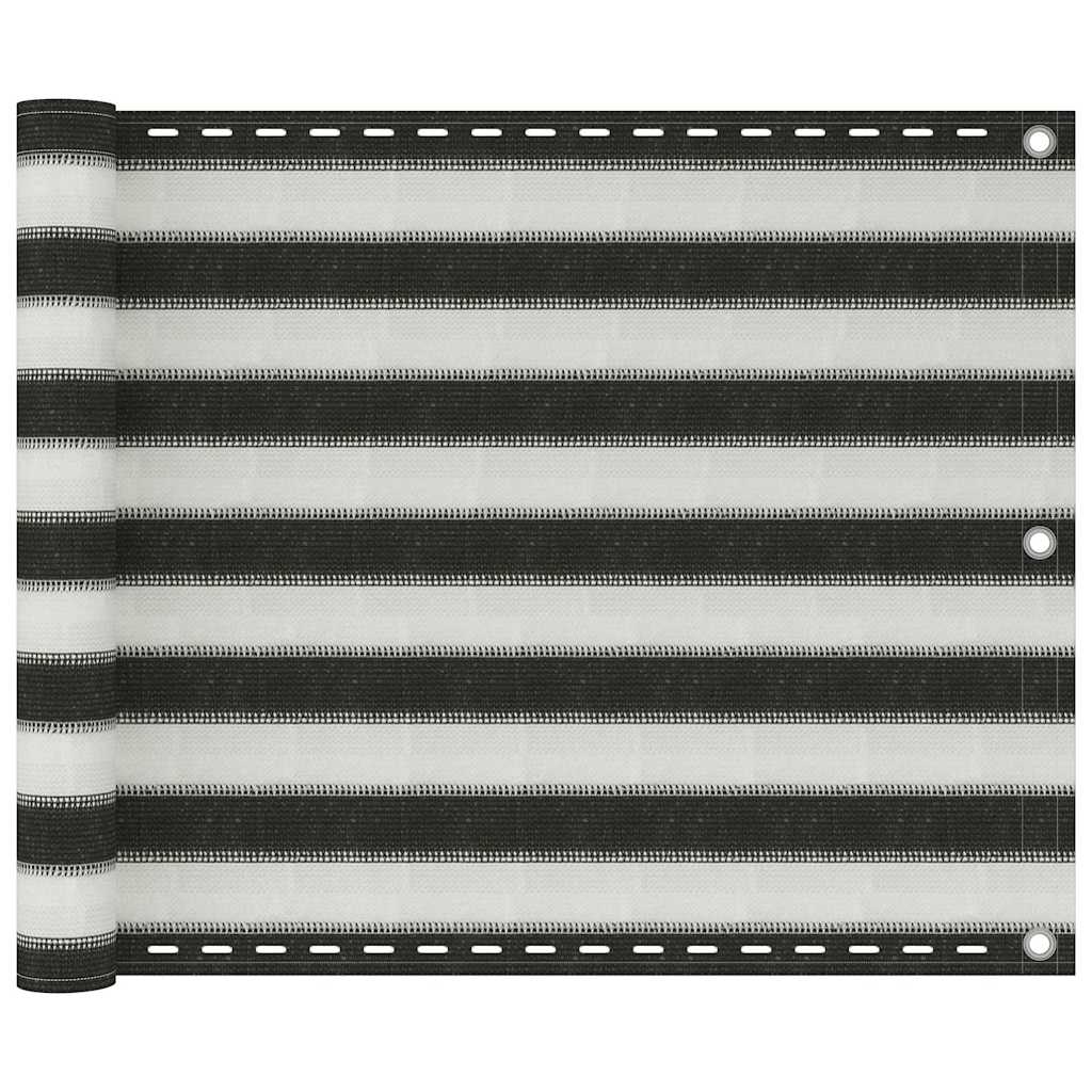 310850 vidaXL Balcony Screen HDPE 75x500 cm Anthracite and White