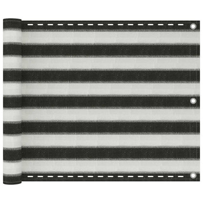 310850 vidaXL Balcony Screen HDPE 75x500 cm Anthracite and White