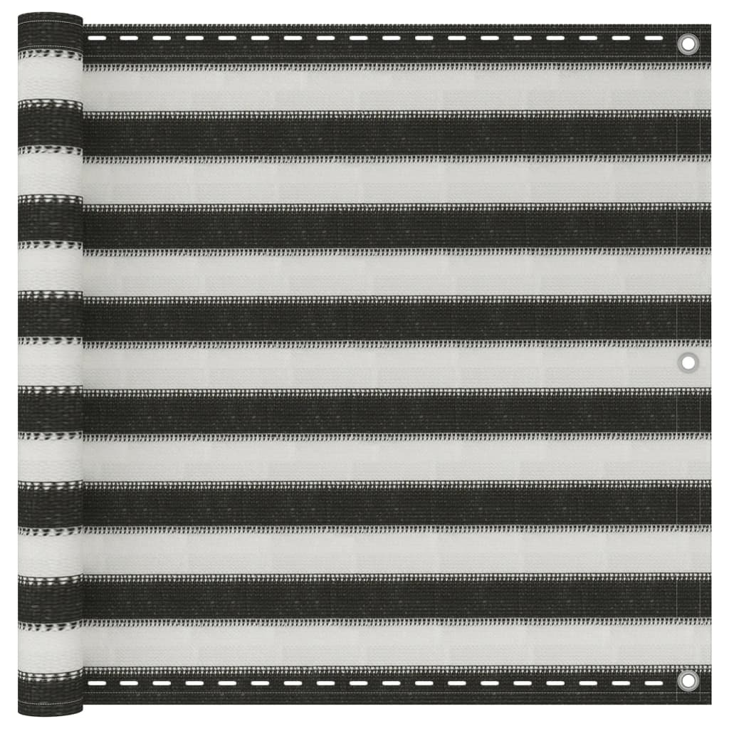 vidaXL Balcony Screen HDPE 90x300 cm Anthracite and White