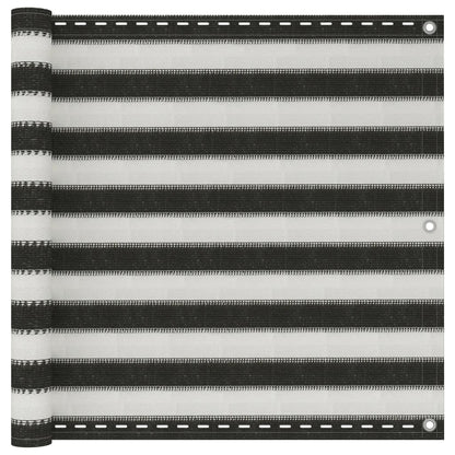 vidaXL Balcony Screen HDPE 90x300 cm Anthracite and White
