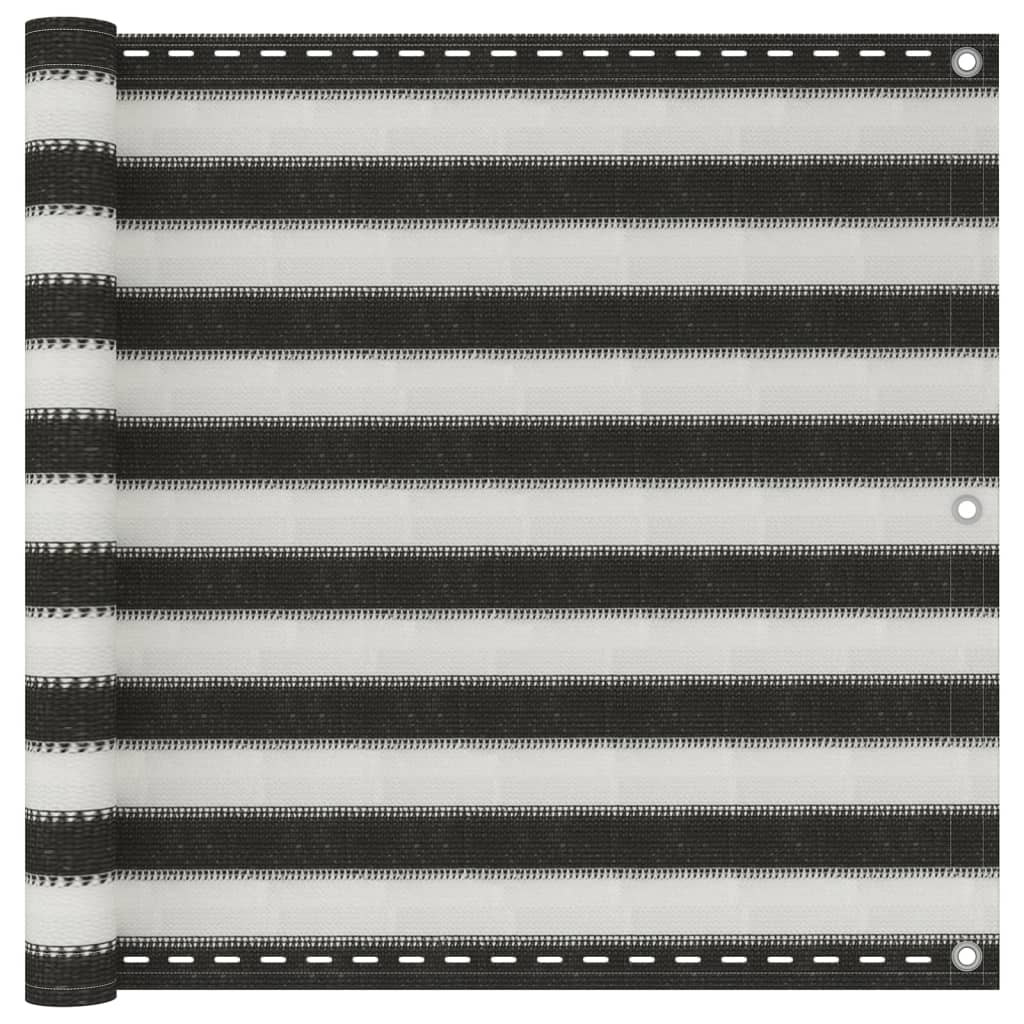 vidaXL Balcony Screen HDPE 90x500 cm Anthracite and White
