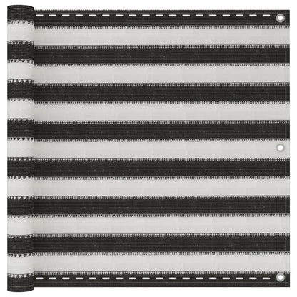 vidaXL Balcony Screen HDPE 90x500 cm Anthracite and White