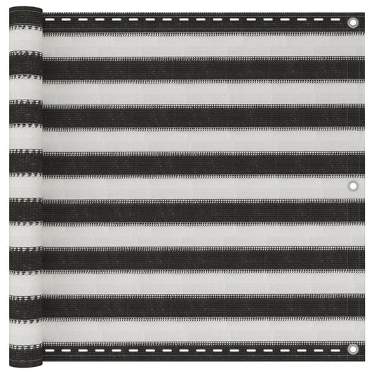 vidaXL Balcony Screen HDPE 90x500 cm Anthracite and White