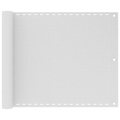 vidaXL Balcony Screen White 75x300 cm HDPE