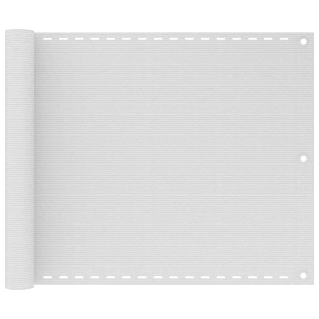 vidaXL Balcony Screen White 75x500 cm HDPE