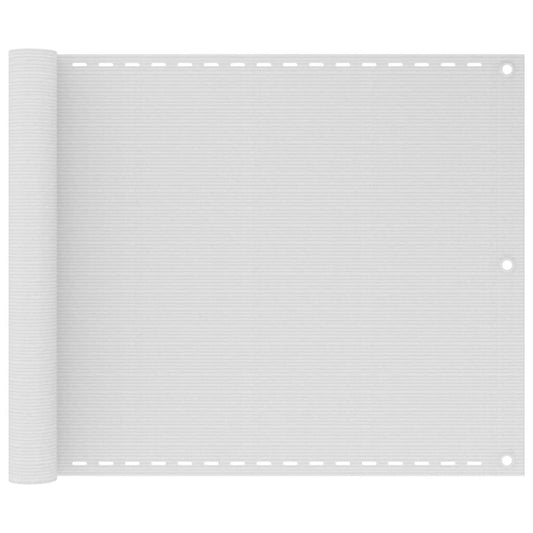 vidaXL Balcony Screen White 75x500 cm HDPE