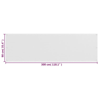 vidaXL Balcony Screen White 90x300 cm HDPE