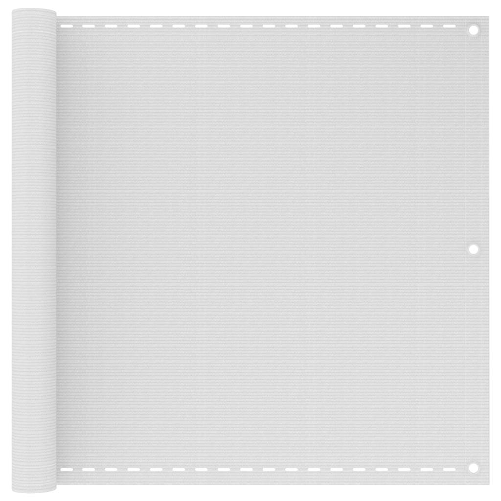 310866 vidaXL Balcony Screen White 90x500 cm HDPE