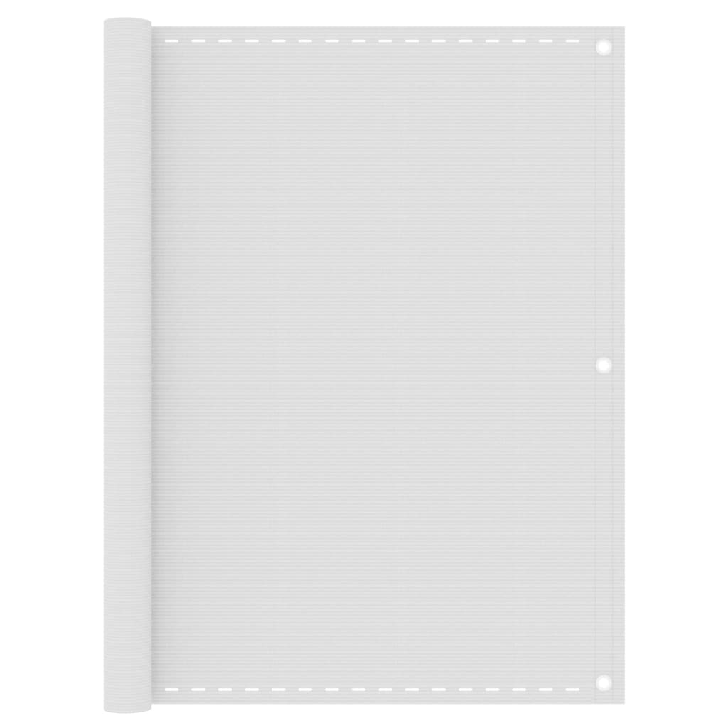vidaXL Balcony Screen White 120x400 cm HDPE