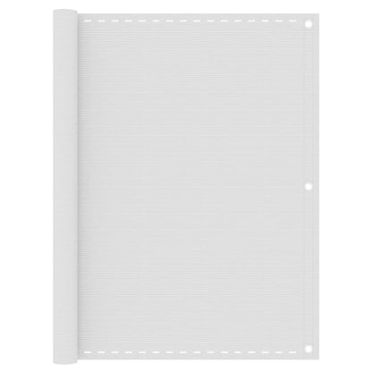vidaXL Balcony Screen White 120x400 cm HDPE