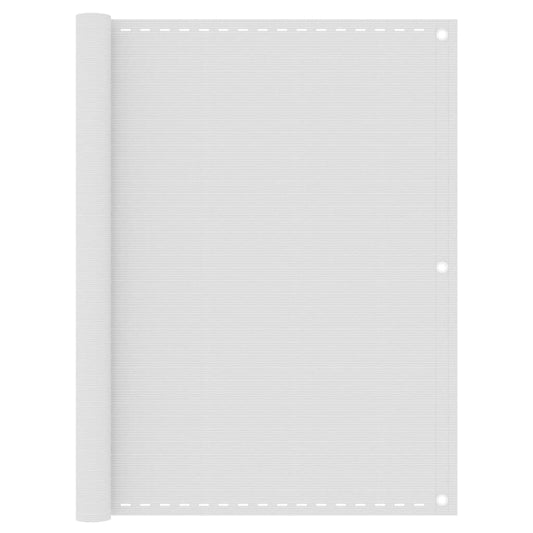 vidaXL Balcony Screen White 120x400 cm HDPE