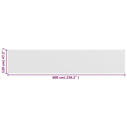 310871 vidaXL Balcony Screen White 120x600 cm HDPE