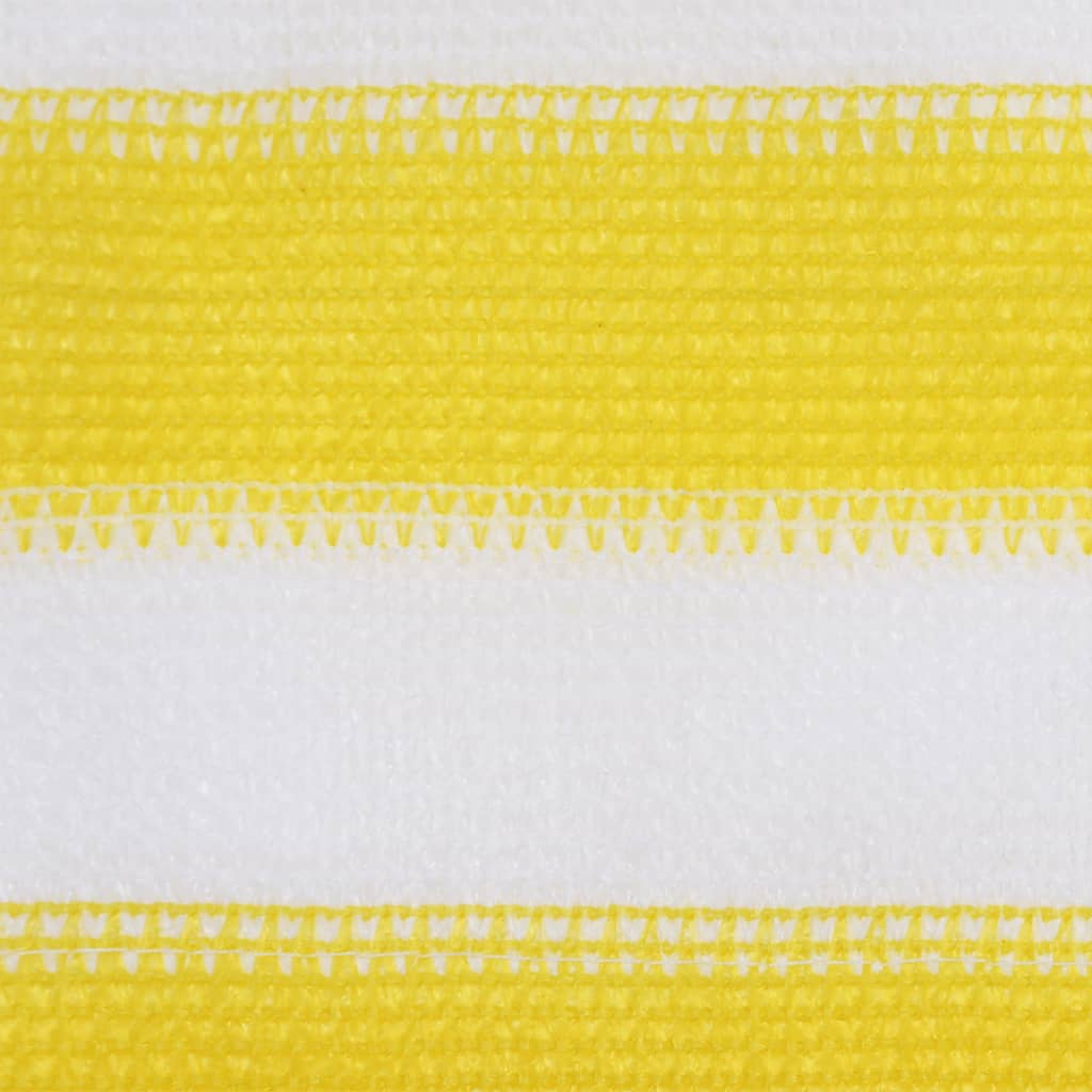 vidaXL Balcony Screen Yellow and White 120x600 cm HDPE