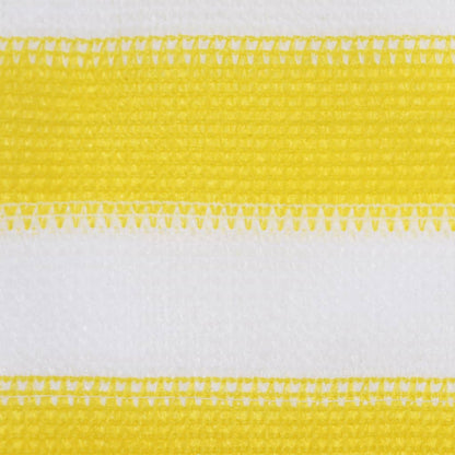 vidaXL Balcony Screen Yellow and White 120x600 cm HDPE