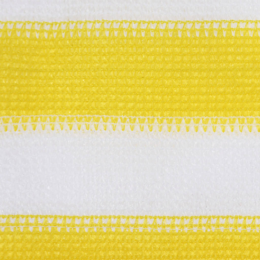 310883 vidaXL Balcony Screen Yellow and White 120x600 cm HDPE
