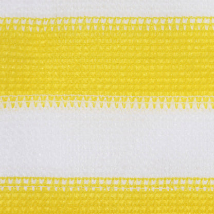 310883 vidaXL Balcony Screen Yellow and White 120x600 cm HDPE