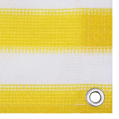 310883 vidaXL Balcony Screen Yellow and White 120x600 cm HDPE