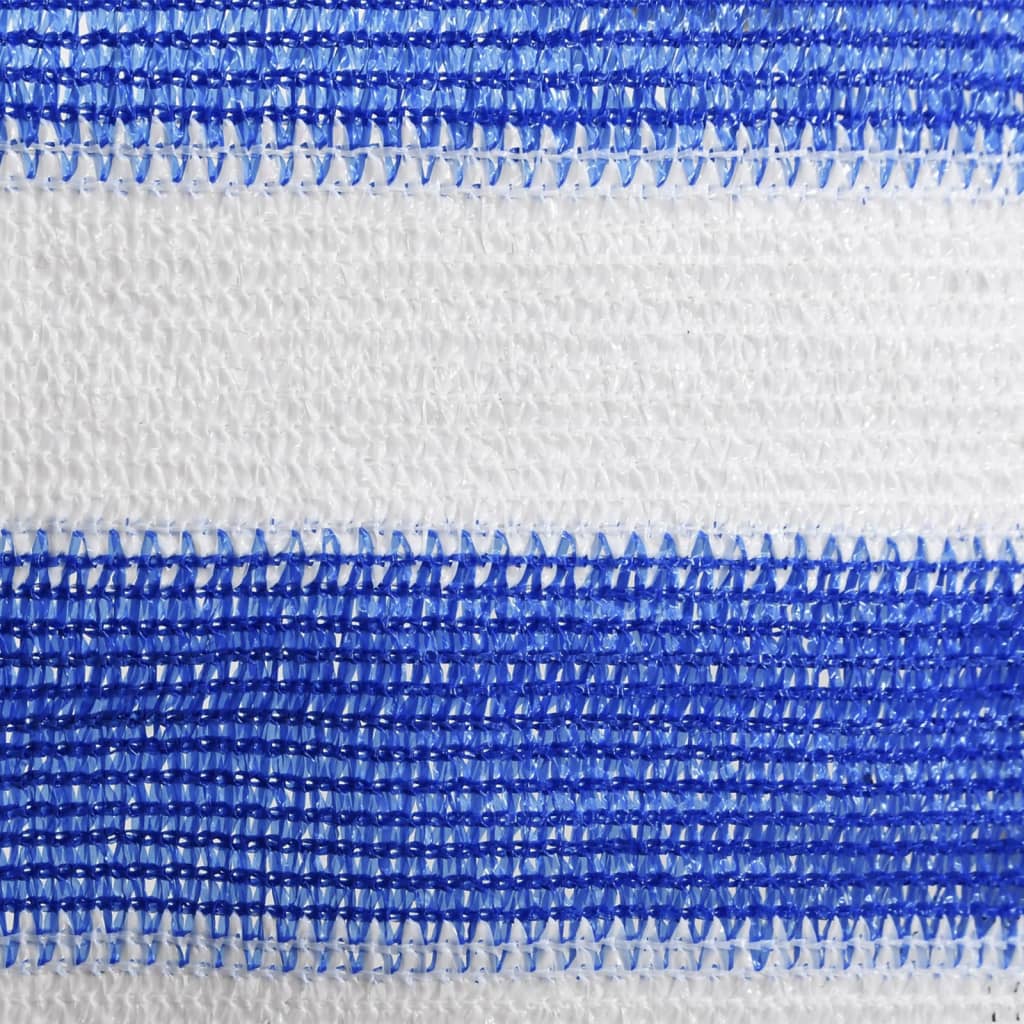 vidaXL Balcony Screen Blue and White 90x500 cm HDPE