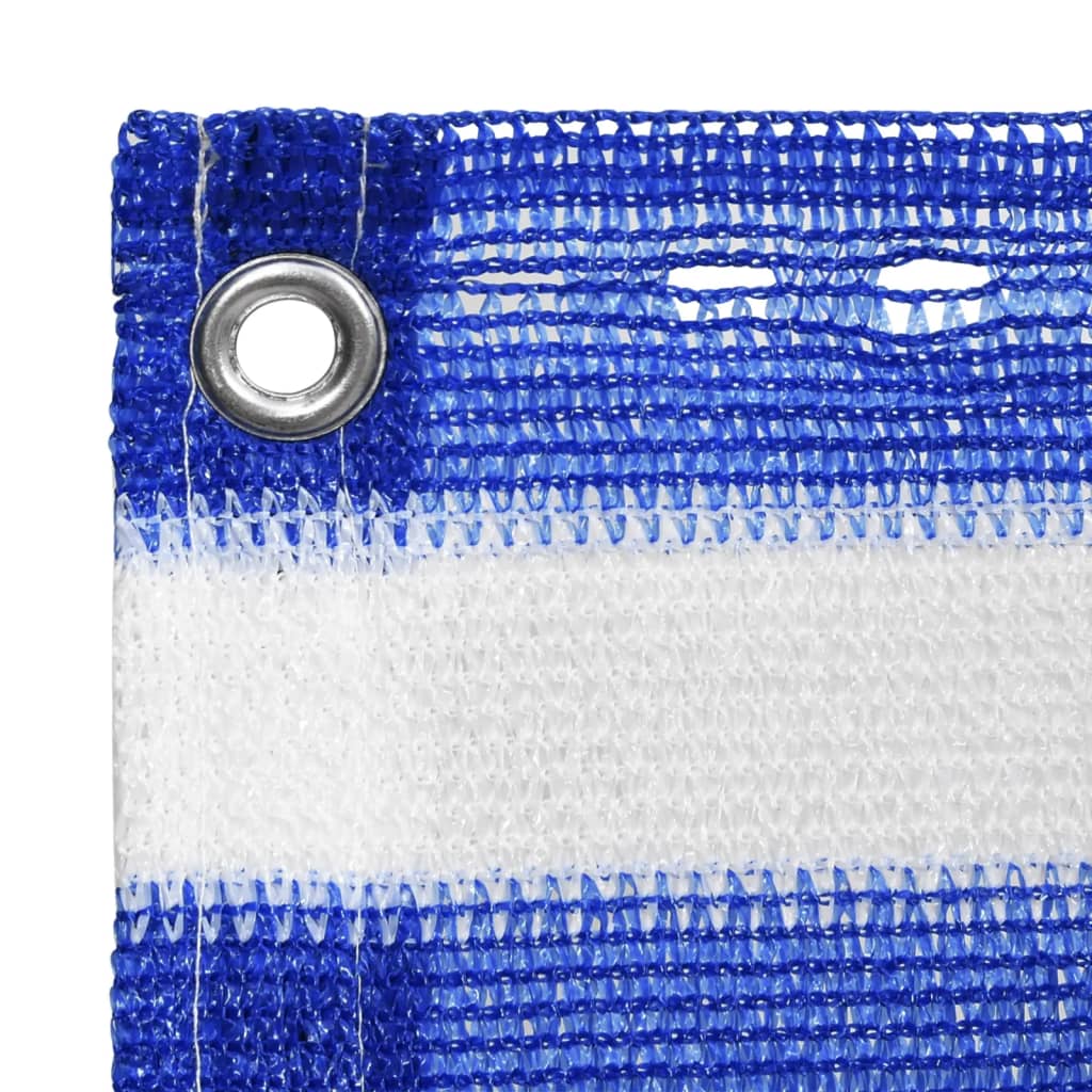 vidaXL Balcony Screen Blue and White 120x400 cm HDPE