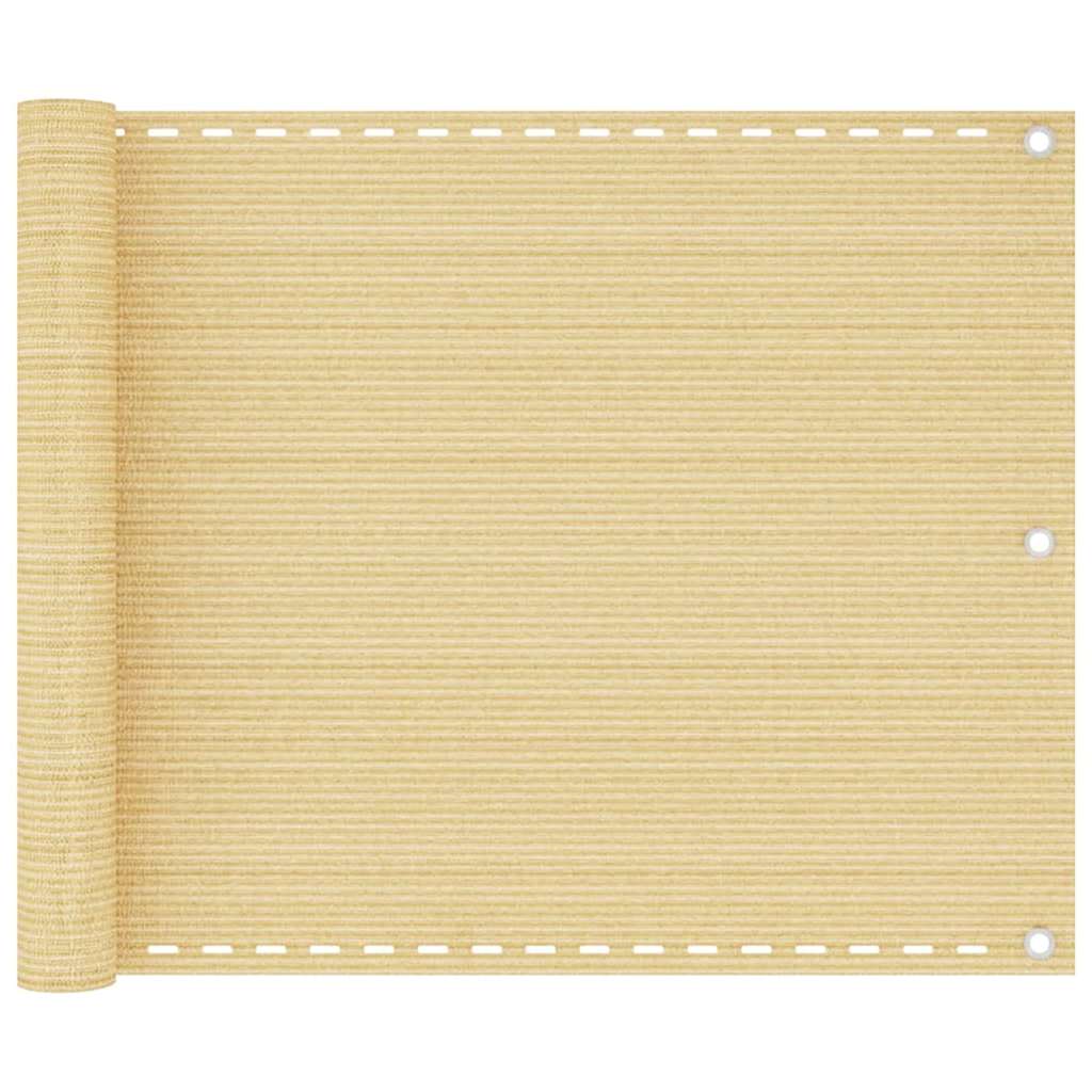 310908 vidaXL Balcony Screen Beige 75x300 cm HDPE