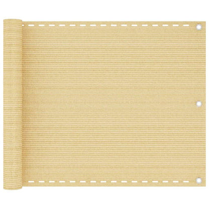 310911 vidaXL Balcony Screen Beige 75x600 cm HDPE